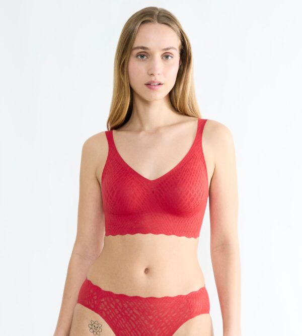 SLOGGI ZERO FEEL BLISS FESTIVE BRALETTE Бордо