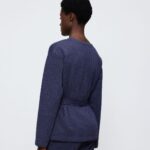 COZY COMFORT ROBE TOP QUILTED Синий