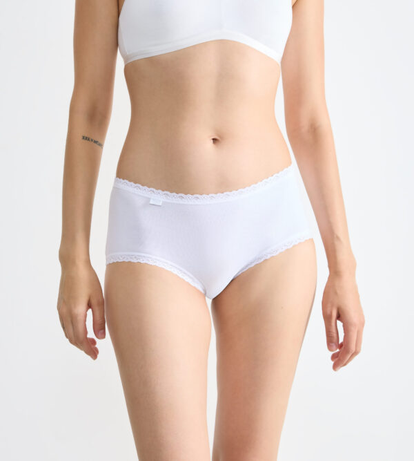 SLOGGI 24/7 СOTTON LAСE MIDI Белый