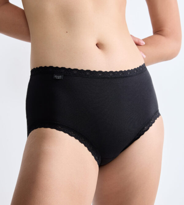 SLOGGI 24/7 СOTTON LAСE MIDI Черный